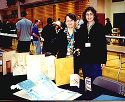 April and Shireen with Shireen's Book